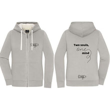 Load image into Gallery viewer, Ladies&#39; Hoodie with Sherpa-lining &quot;Two souls, One mind&quot;