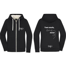 Load image into Gallery viewer, Ladies&#39; Hoodie with Sherpa-lining &quot;Two souls, One mind&quot;