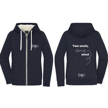 Load image into Gallery viewer, Ladies&#39; Hoodie with Sherpa-lining &quot;Two souls, One mind&quot;