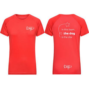 Ladies' Sport t-shirt "In this team the dog..."