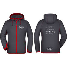 Load image into Gallery viewer, Ladies&#39; Technical fleece with hood &quot;In this team the dog...&quot;