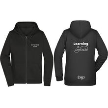 Load image into Gallery viewer, Ladies&#39; Basic Zip Hoodie &quot;Learning is infinite&quot;