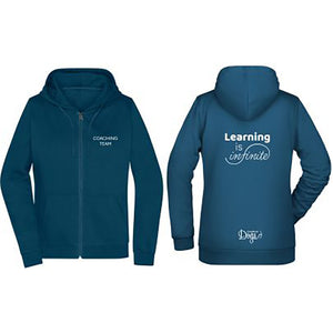 Ladies' Basic Zip Hoodie "Learning is infinite"