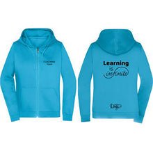 Load image into Gallery viewer, Ladies&#39; Basic Zip Hoodie &quot;Learning is infinite&quot;