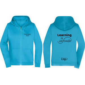 Ladies' Basic Zip Hoodie "Learning is infinite"