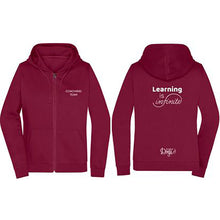 Load image into Gallery viewer, Ladies&#39; Basic Zip Hoodie &quot;Learning is infinite&quot;