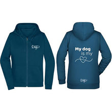 Load image into Gallery viewer, Ladies&#39; Basic Zip Hoodie &quot;My Dog is my ❤️&quot;