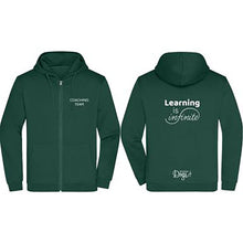 Load image into Gallery viewer, Men&#39;s Basic Zip Hoodie &quot;Learning is infinite&quot;