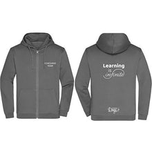 Load image into Gallery viewer, Men&#39;s Basic Zip Hoodie &quot;Learning is infinite&quot;