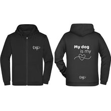 Load image into Gallery viewer, Men&#39;s Basic Zip Hoodie &quot;My Dog is my ❤️&quot;